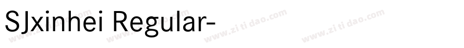 SJxinhei Regular字体转换